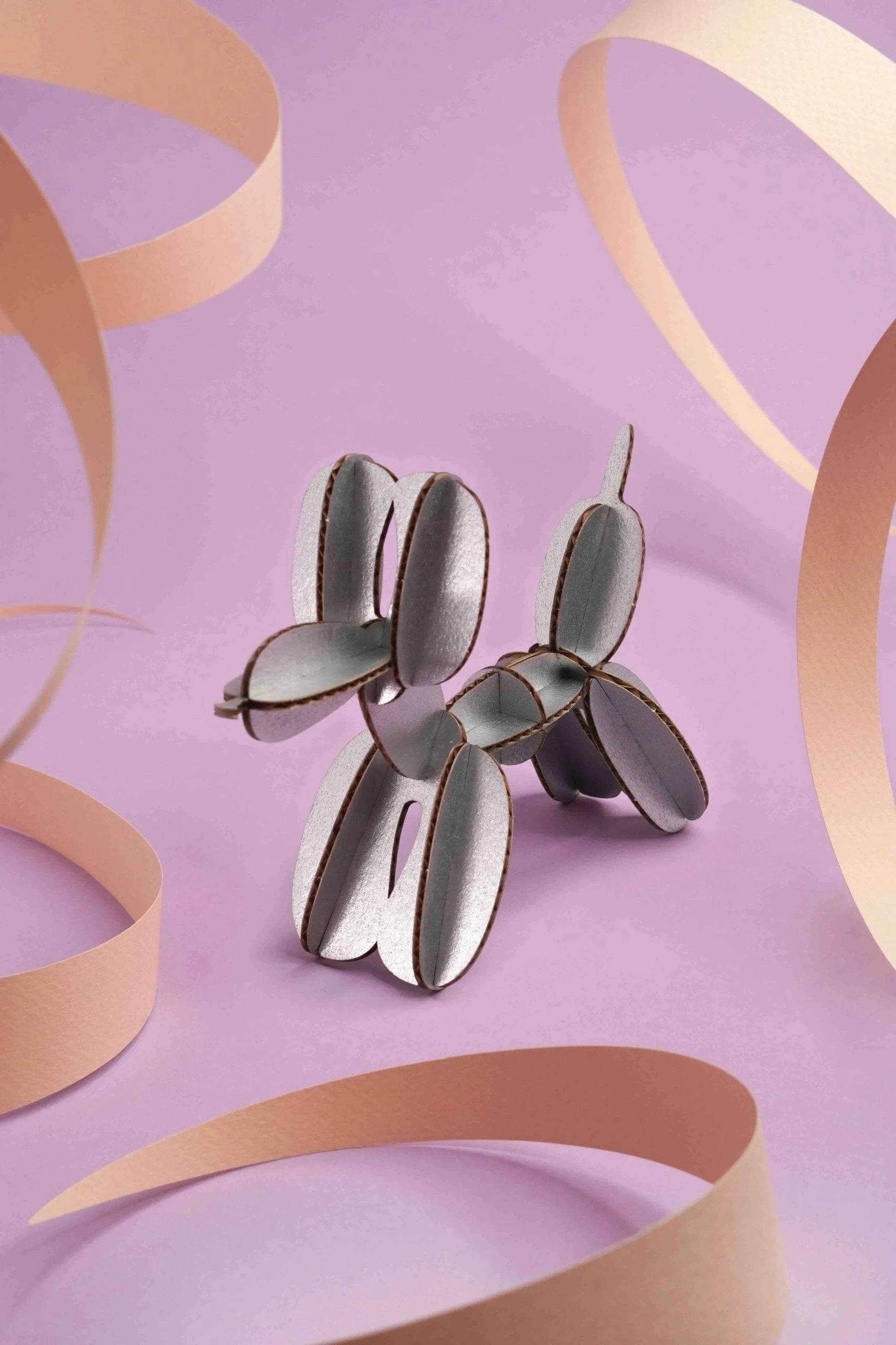 Balloon Dog - Kit en carton Assembli Hammered Silver